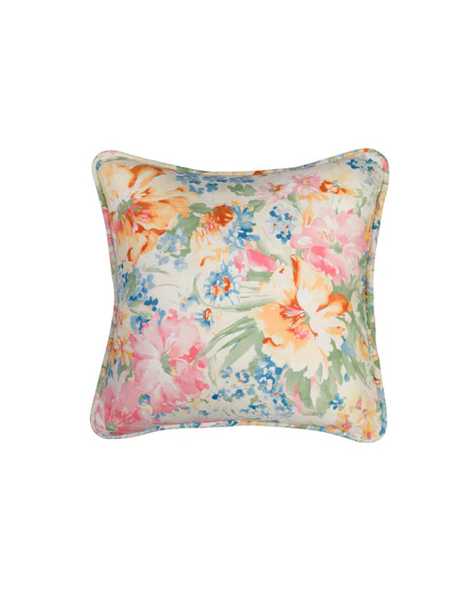 byTiMo Cushion Cover Linen 50x50cm Pink Floral - hvittrad.no