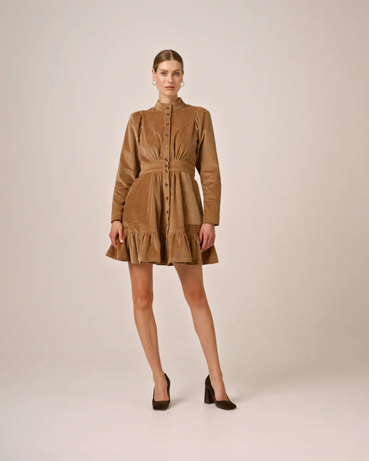 Corduroy Mini Dress Olive