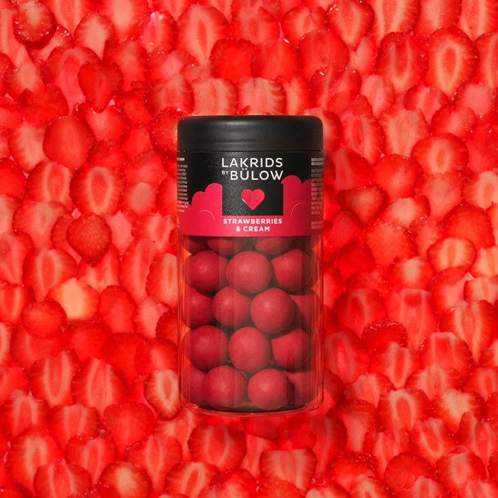 Lakrids by Bulow LOVE Strawberry & Cream Regular 295g - hvittrad.no