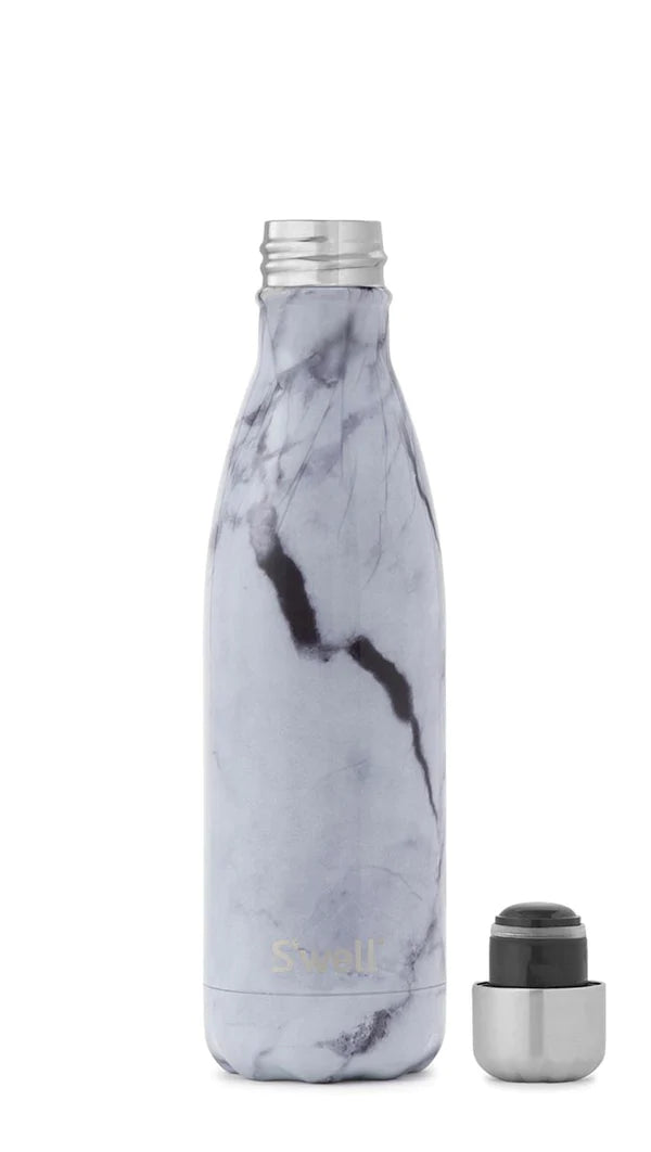 Swell White Marble Bottle 17oz/500ml - hvittrad.no