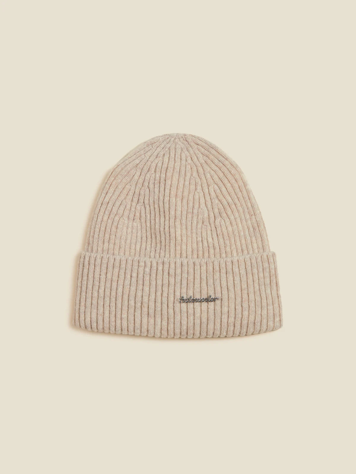 Lambswool Rib Beanie Sand