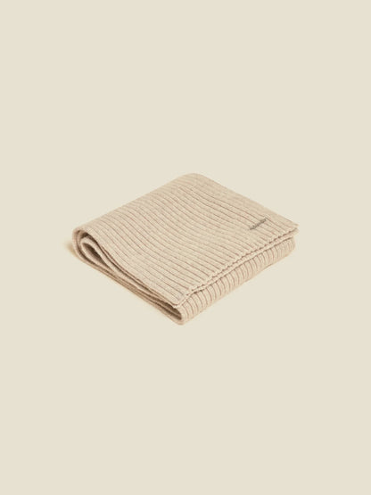 Lambswool Rib Scarf Sand