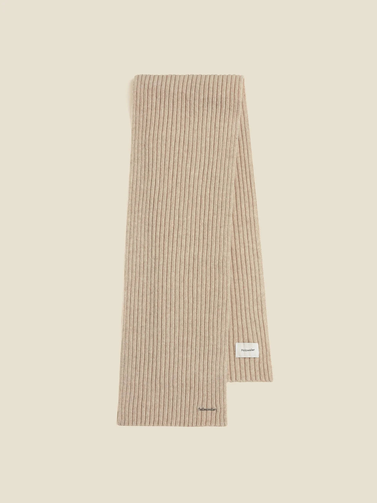 Lambswool Rib Scarf Sand