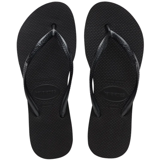 Slim Flatform Flip Flops Black