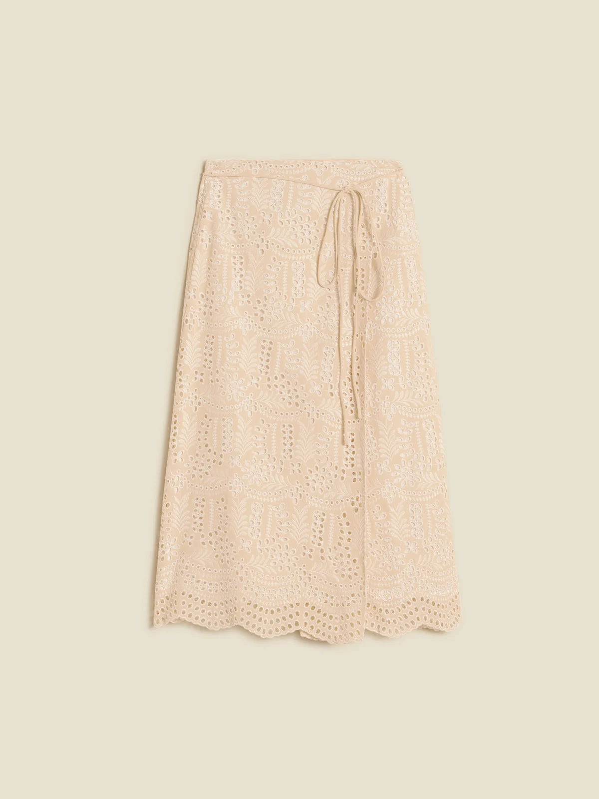 Holzweiler Gabriela Lace Skirt Ecru - hvittrad.no