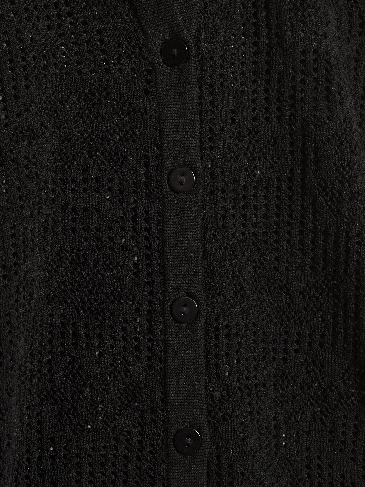 Holzweiler Lace Knit Shirt Black - hvittrad.no