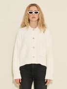 Holzweiler Serena Knit Cardigan White - hvittrad.no