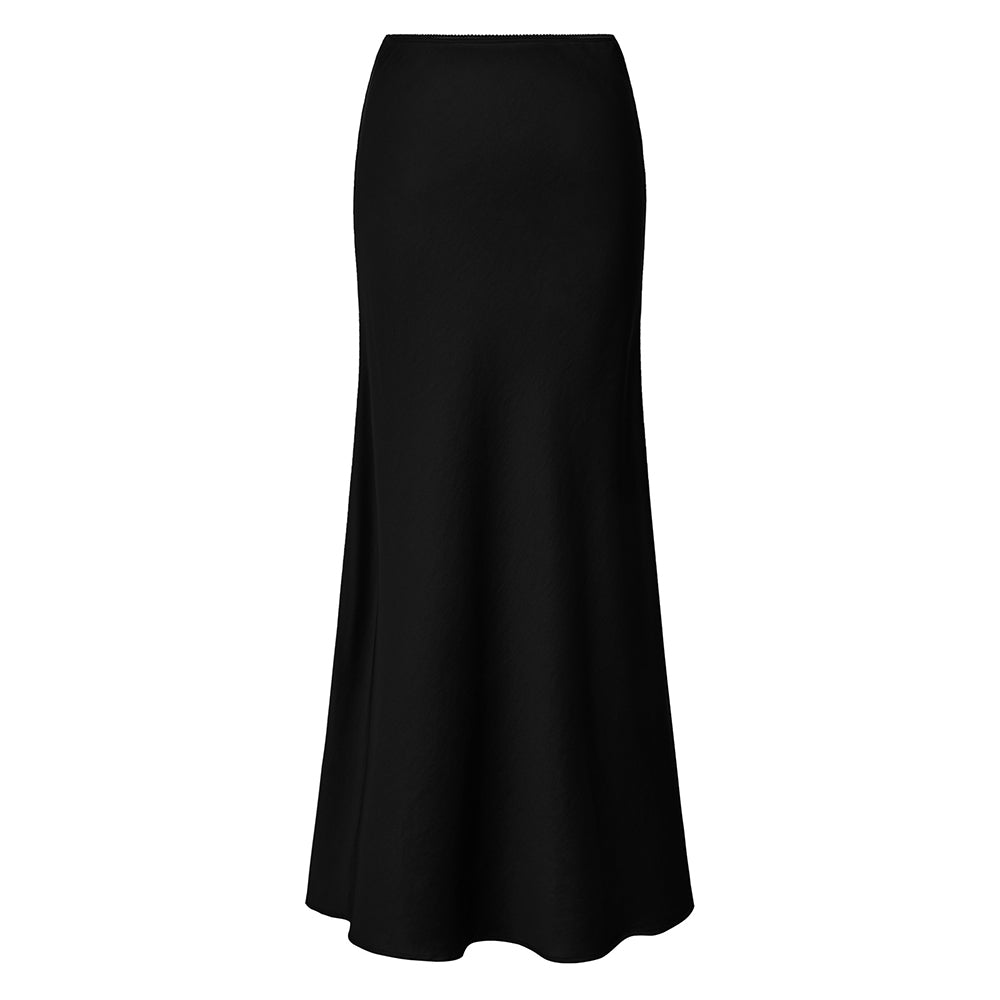 Mbym Maila-M Quill Skirt Black - hvittrad.no