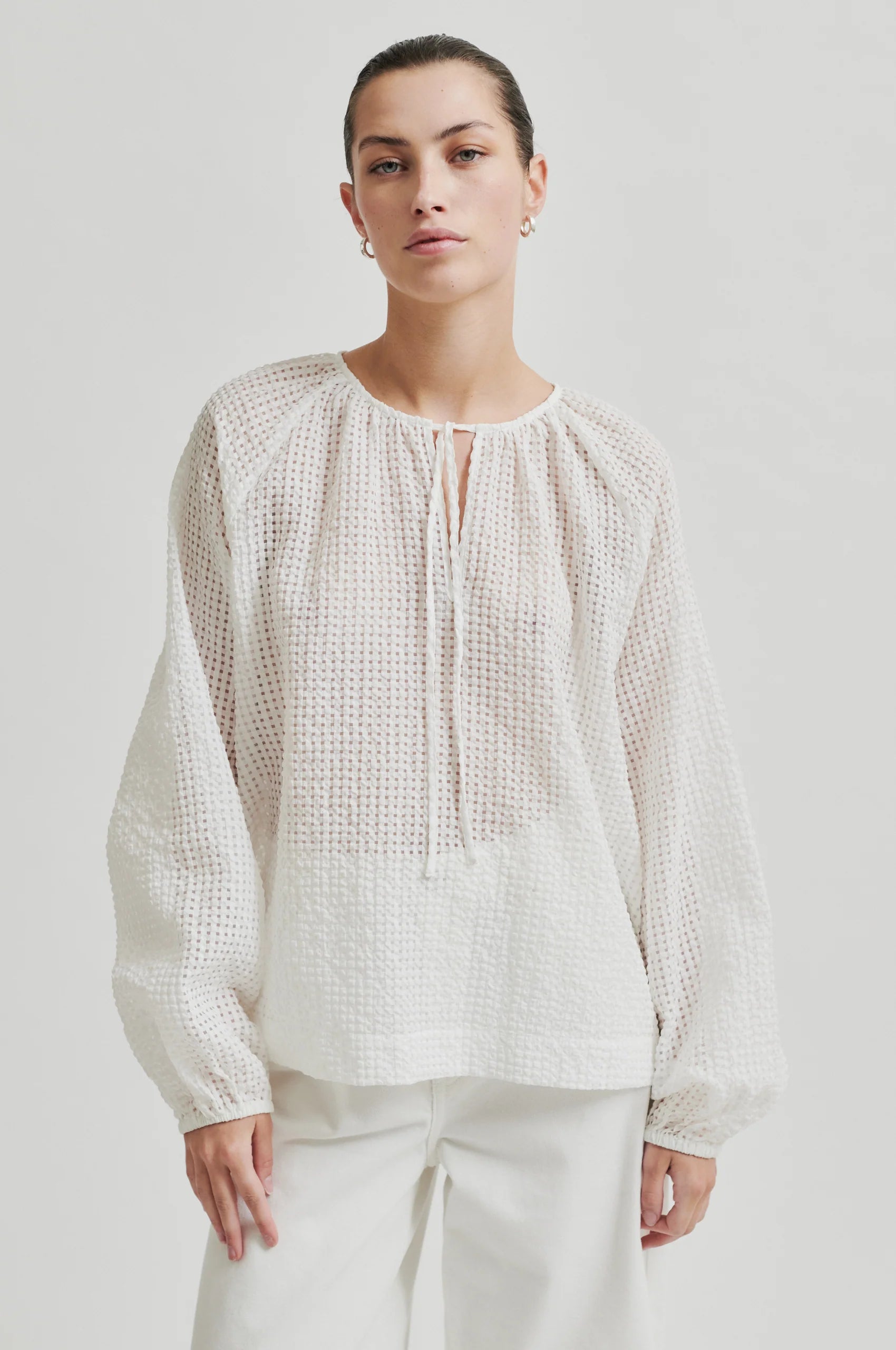 Second Female Tascha Blouse White - hvittrad.no