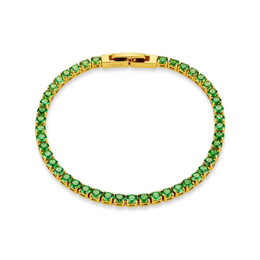 Orelia Tennis Bracelet Green - hvittrad.no