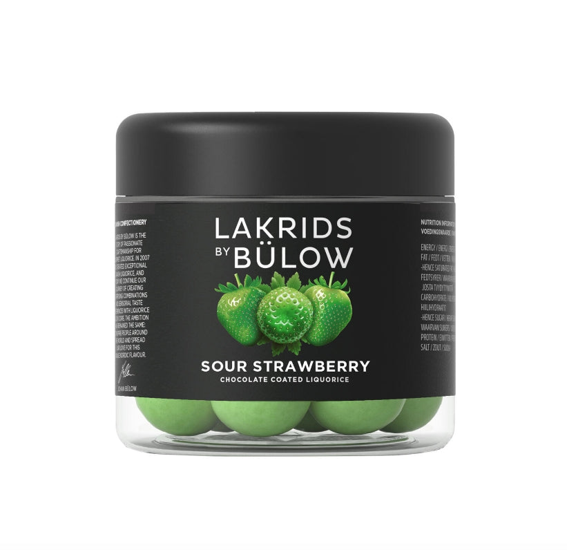 Lakrids by Bülow Sour Strawberry Small 125g - hvittrad.no