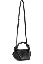 GANNI Ganni Bou Bag Mini Patent Croco Black - hvittrad.no