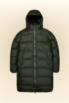 Rains Alta Long Puffer Jacket W3T4 Green - hvittrad.no