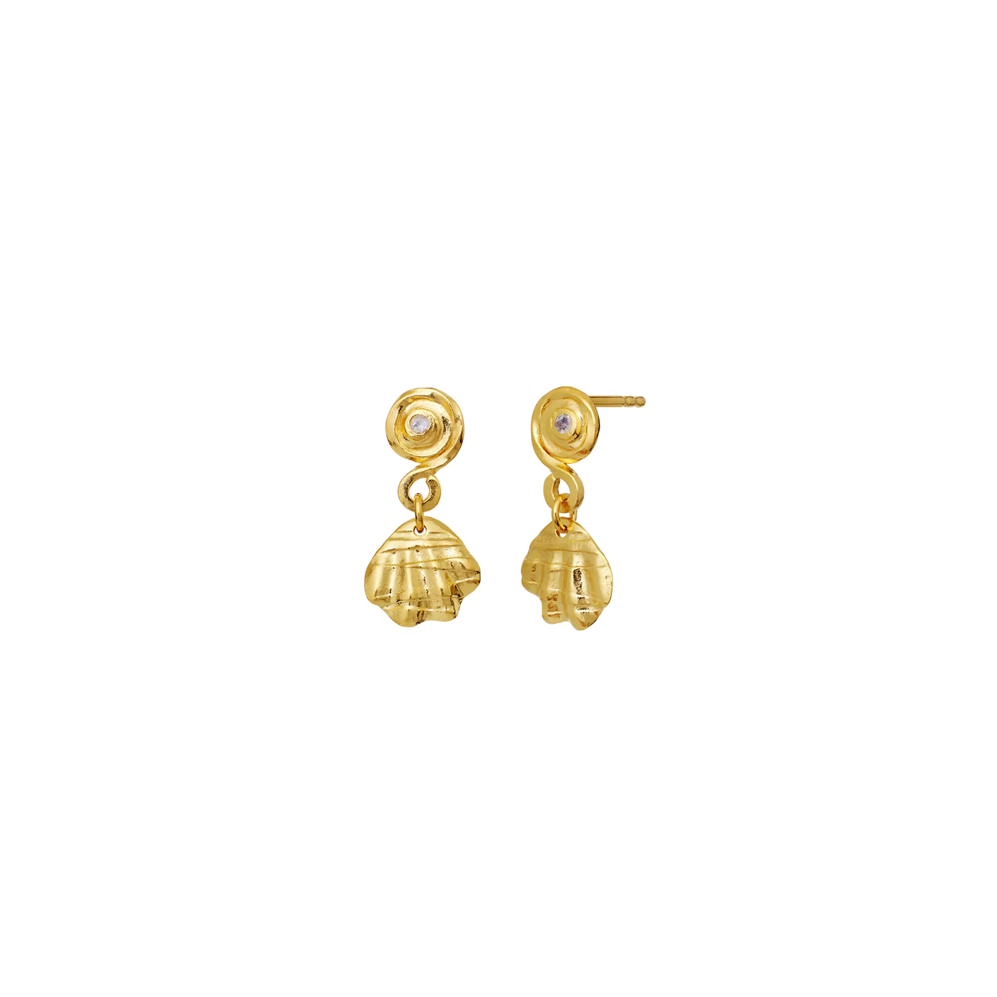 Maanesten Conca Earrings Gold - hvittrad.no