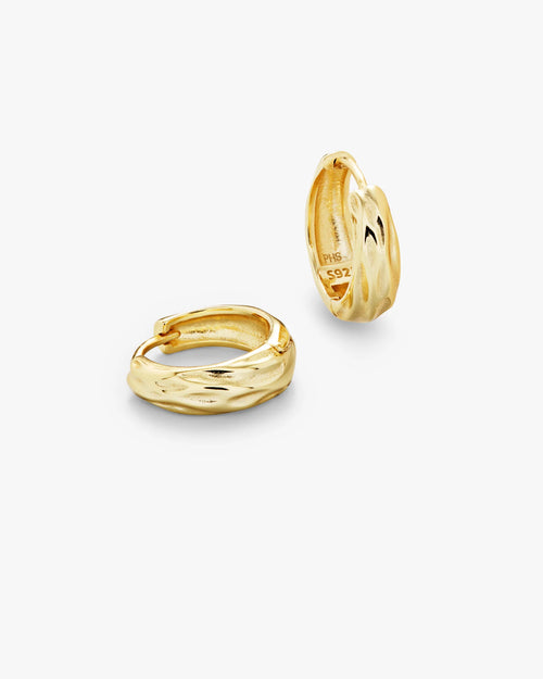 Dome Structured Hoops Medium Gold