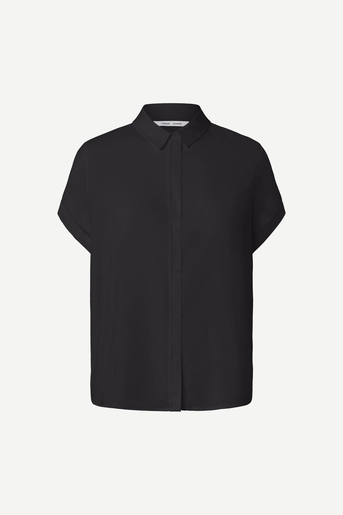 Samsøe Samsøe Majan SS Shirt 9942 Black - hvittrad.no