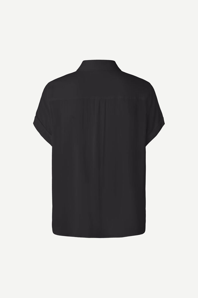 Samsøe Samsøe Majan SS Shirt 9942 Black - hvittrad.no