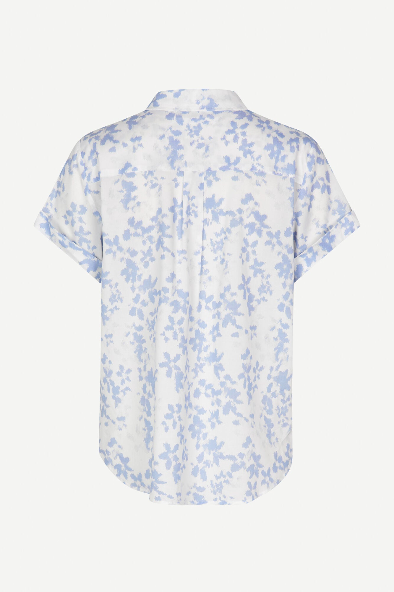 Samsøe Samsøe Majan SS Shirt 9942 Meadow Light Blue - hvittrad.no