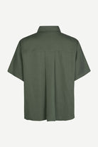 Samsøe Samsøe Mina SS Shirt 14028 Dusty Olive - hvittrad.no