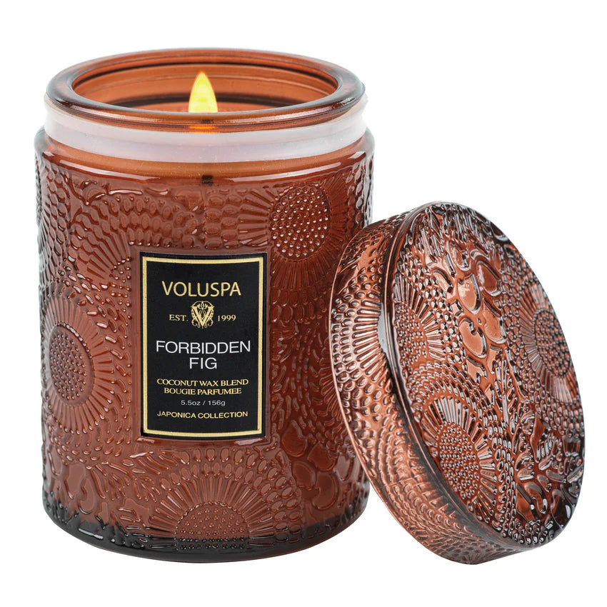 Voluspa Small Jar Candle - Forbidden Fig 156g - hvittrad.no