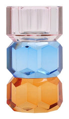 C'est Bon Crystal Holder Pink/Cobolt/Amber 9x4,5x4,5cm - hvittrad.no