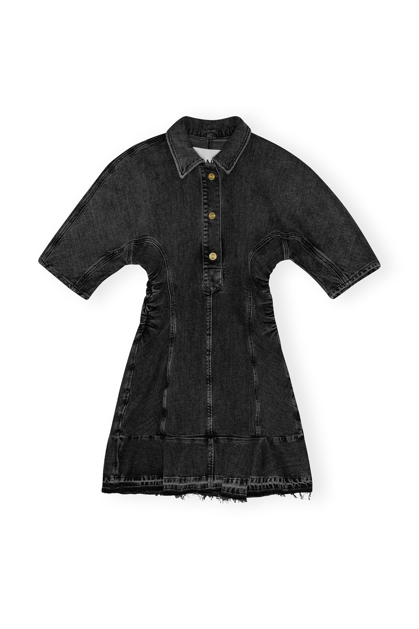 Tint Edge Denim Mini Dress Washed Black