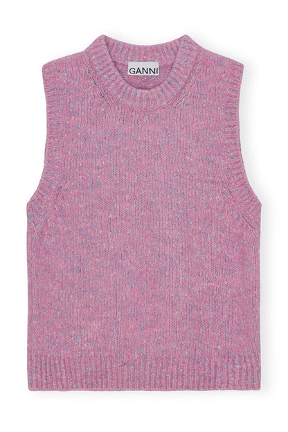 Alpaca Cotton Mix Vest Rose Violet