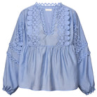 Gossia KaiaGO Lace Blouse Light Blue - hvittrad.no