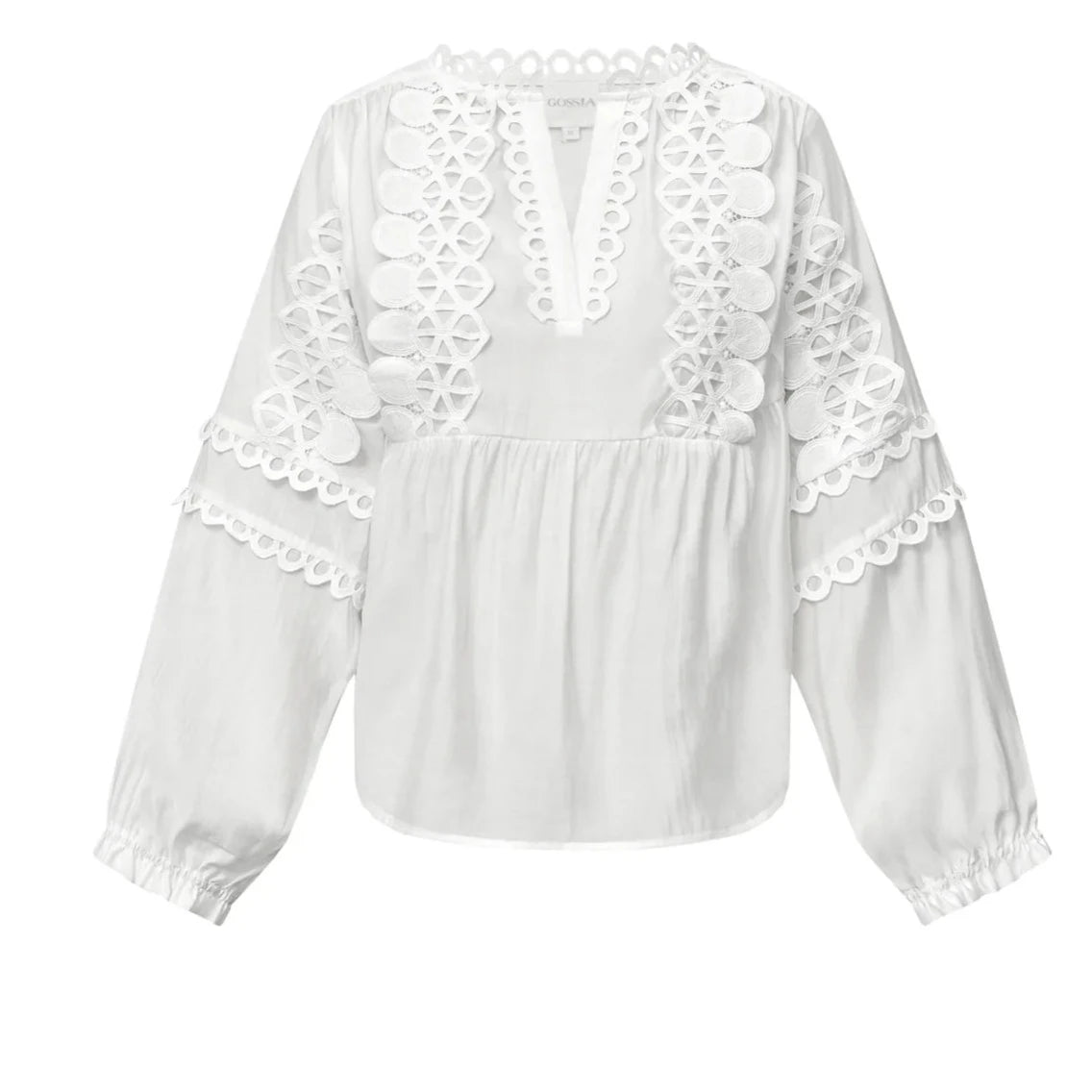 Gossia KaiaGO Lace Blouse Off-White - hvittrad.no