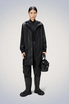 Rains Long Jacket W3 Black - hvittrad.no