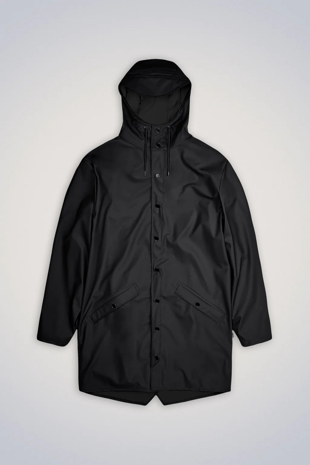 Rains Long Jacket W3 Black - hvittrad.no