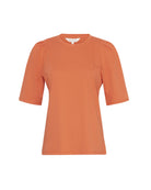 MSCH Copenhagen Begitta Organic Puff Tee Tigerlily - hvittrad.no