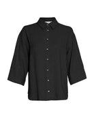 MSCH Copenhagen Jovene Ginia 3/4 Shirt Black - hvittrad.no