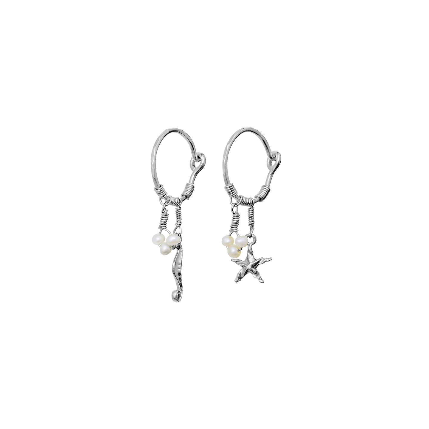 Maanesten Momi Earrings Silver - hvittrad.no