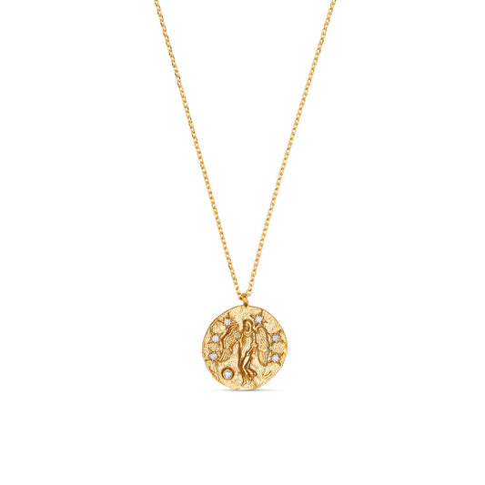 Virgo Zodiac Necklace Gold