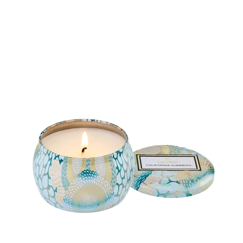 Voluspa Mini Tin Candle - California Summers 113g - hvittrad.no