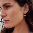 Maanesten Conca Earrings Gold - hvittrad.no