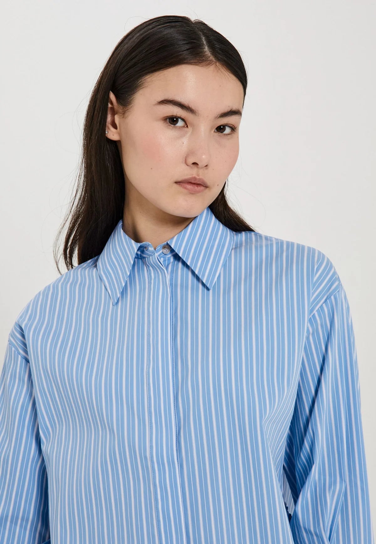 NORR Sima Shirt Blue Comb - hvittrad.no