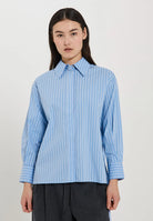 NORR Sima Shirt Blue Comb - hvittrad.no