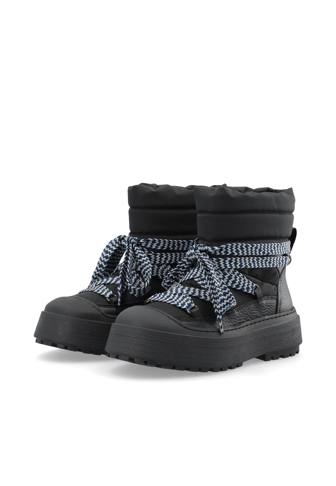 LÄST Snowboot Leather/Textile Black - hvittrad.no