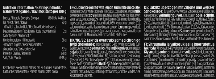 Lakrids by Bülow Læmon Small 125g - hvittrad.no