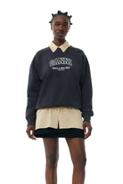 Ganni Isoli Ganni Oversized Sweatshirt Phantom - hvittrad.no