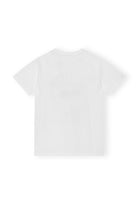 Ganni Basic Jersey Coctail Relaxed T-Shirt Bright White - hvittrad.no