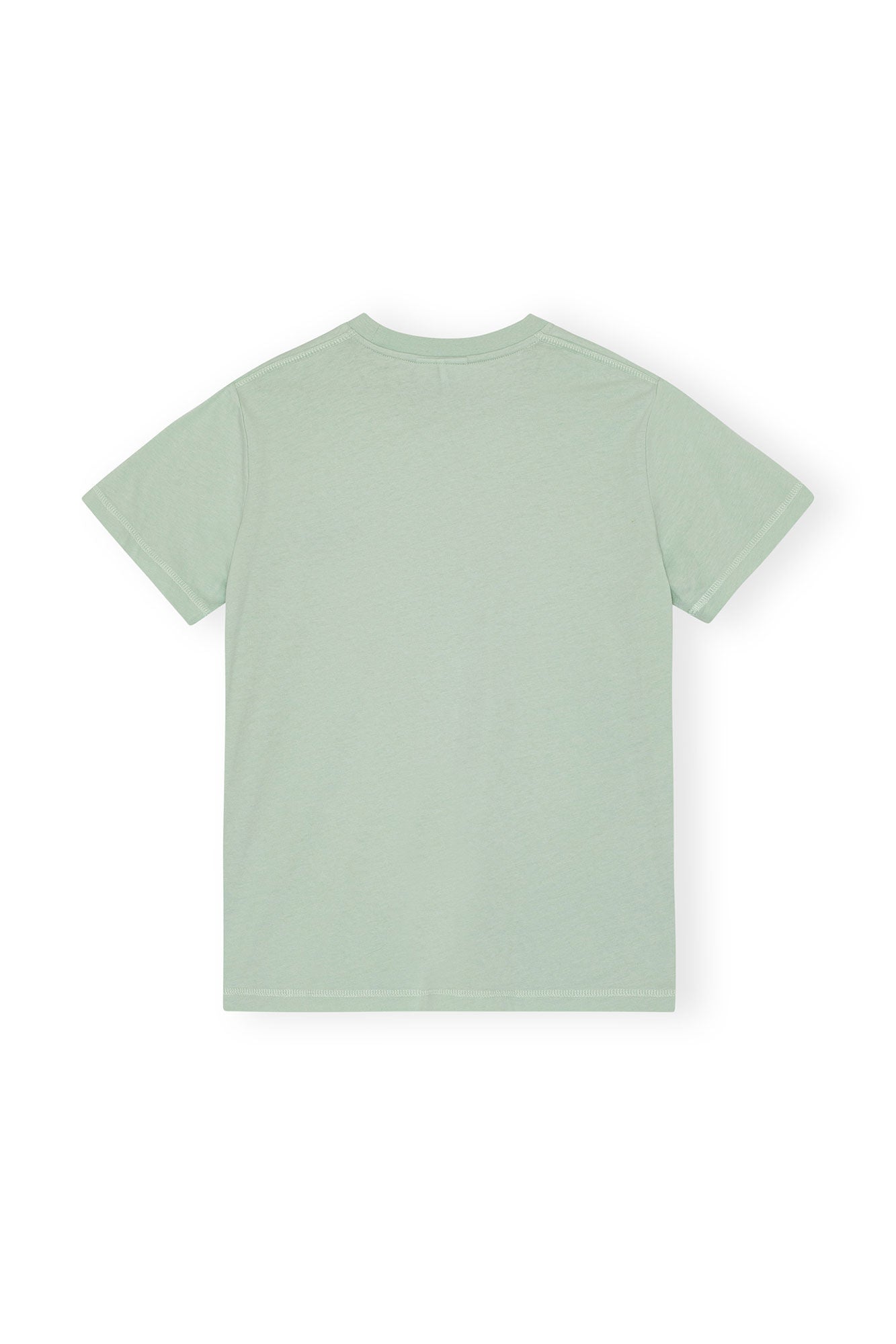 Thin Jersey Ganni World Relaxed T-Shirt Aqua Foam - hvittrad.no