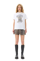 GANNI Basic Jersey Leopard Relaxed T-Shirt Leopard - hvittrad.no