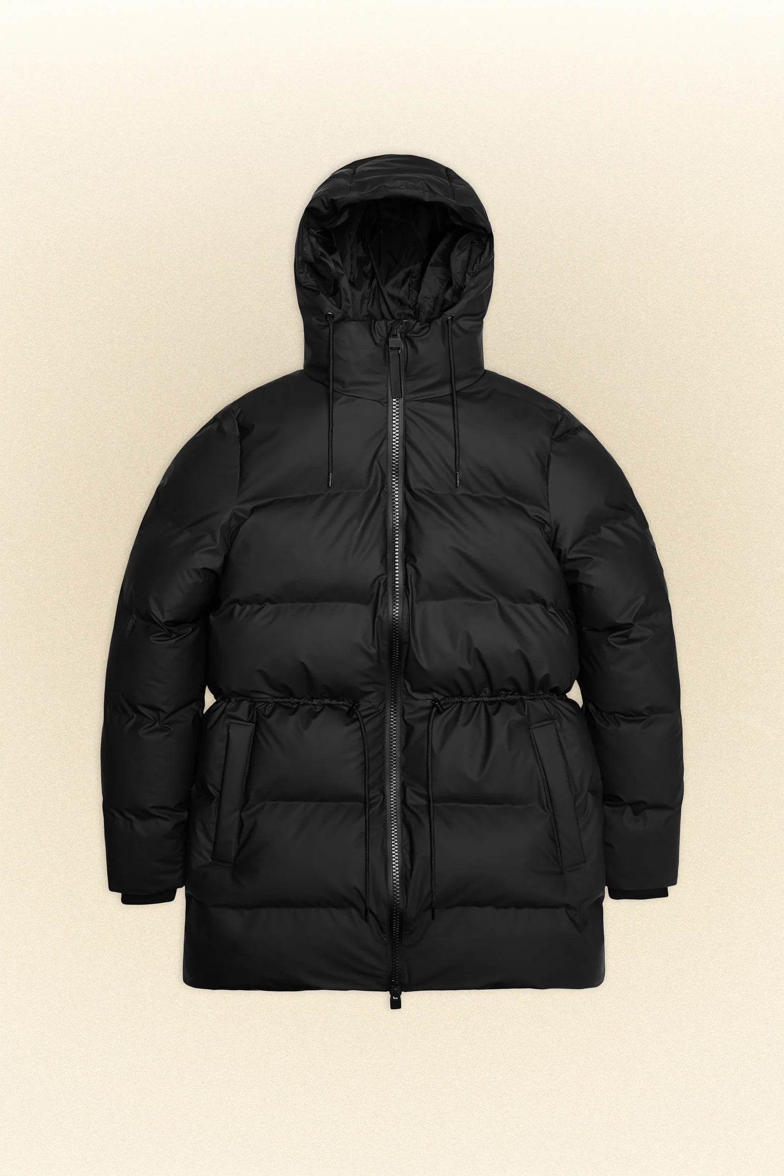 Rains W Alta Puffer Parka W3T4 Black - hvittrad.no