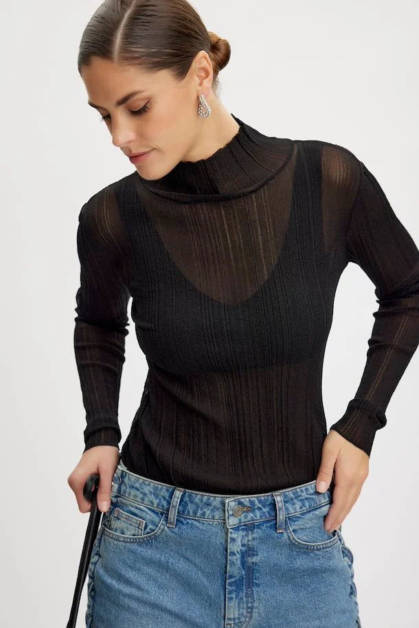 Gestuz CalizGZ Turtleneck Black - hvittrad.no