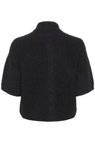 Gestuz AlphaGZ SS Short Cardigan Black - hvittrad.no