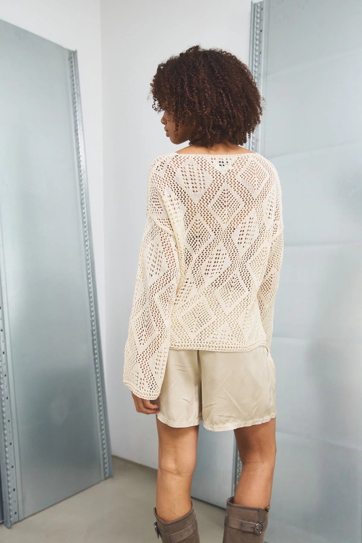 Noella Seattle Sweater Off White - hvittrad.no