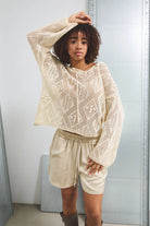 Noella Seattle Sweater Off White - hvittrad.no